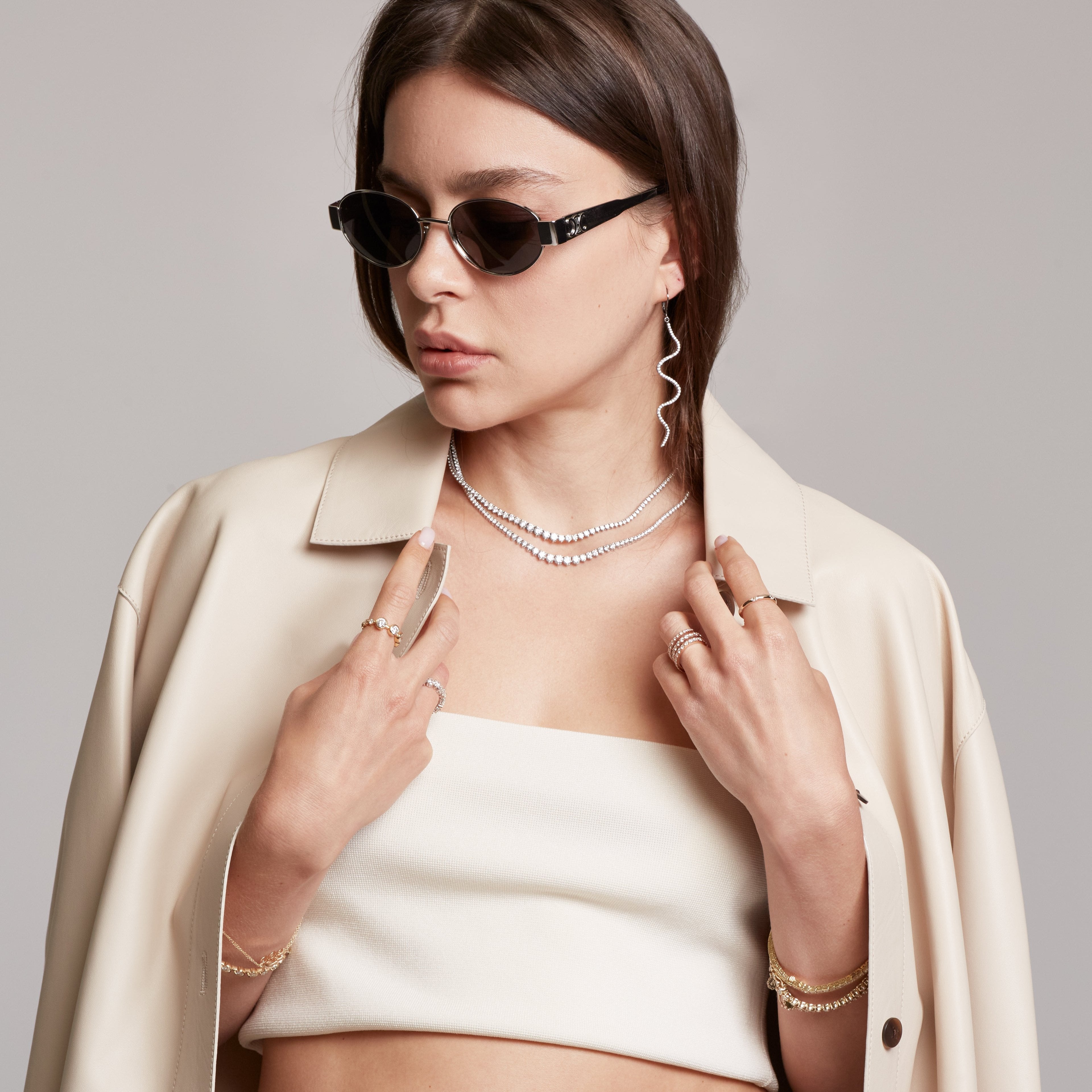 Graduated Diamond Tennis Necklace