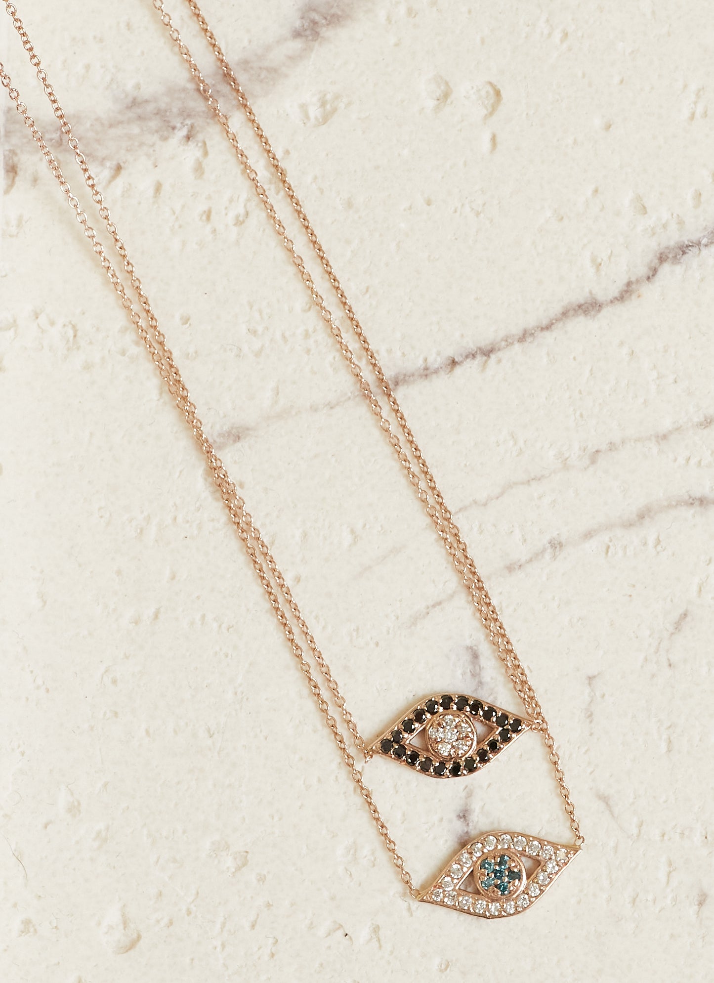 Evil Eye Necklace - Black Diamond