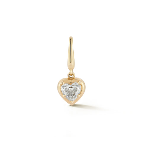 Diamond Bezel Semi Hoop Earrings