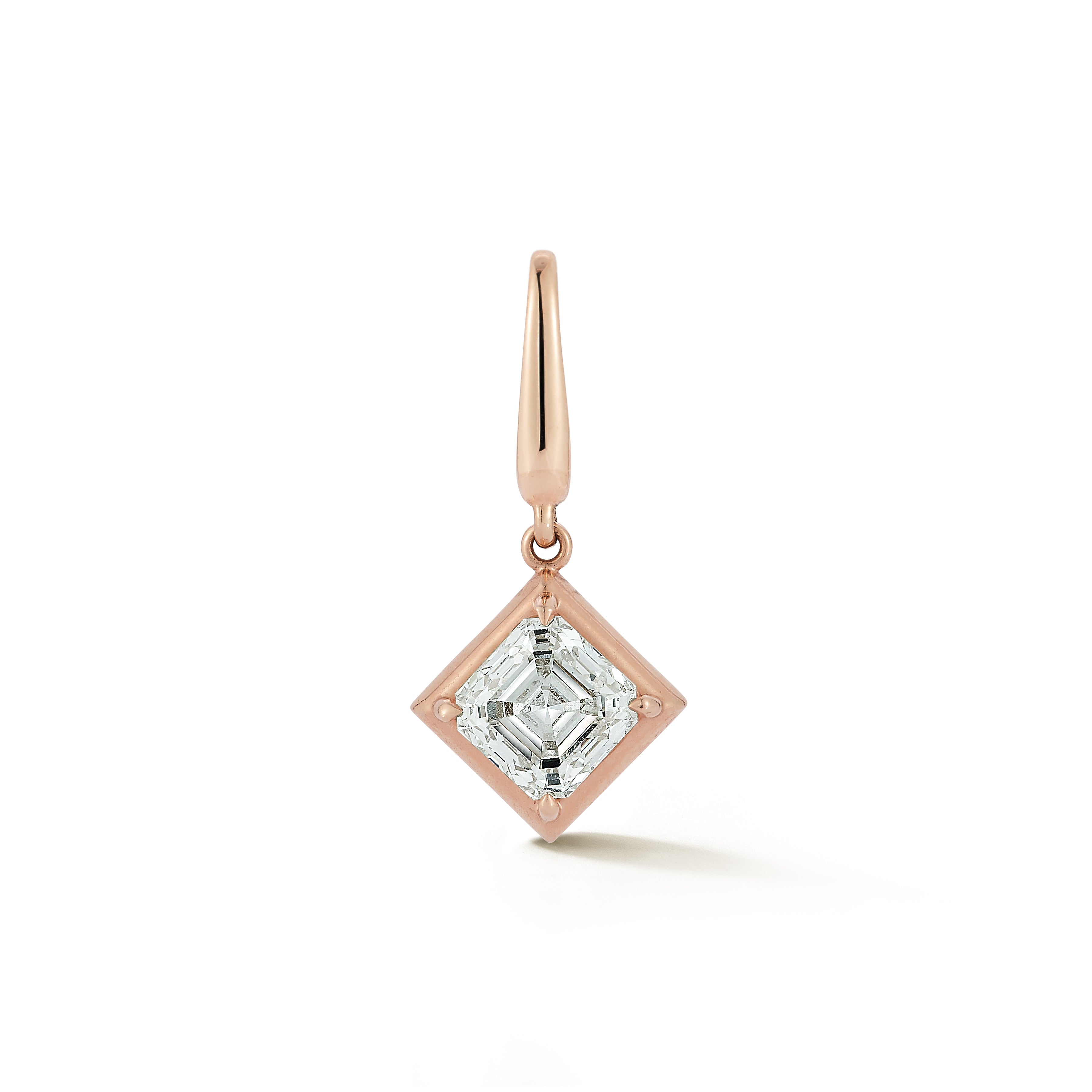 Asscher Shape Diamond Necklace
