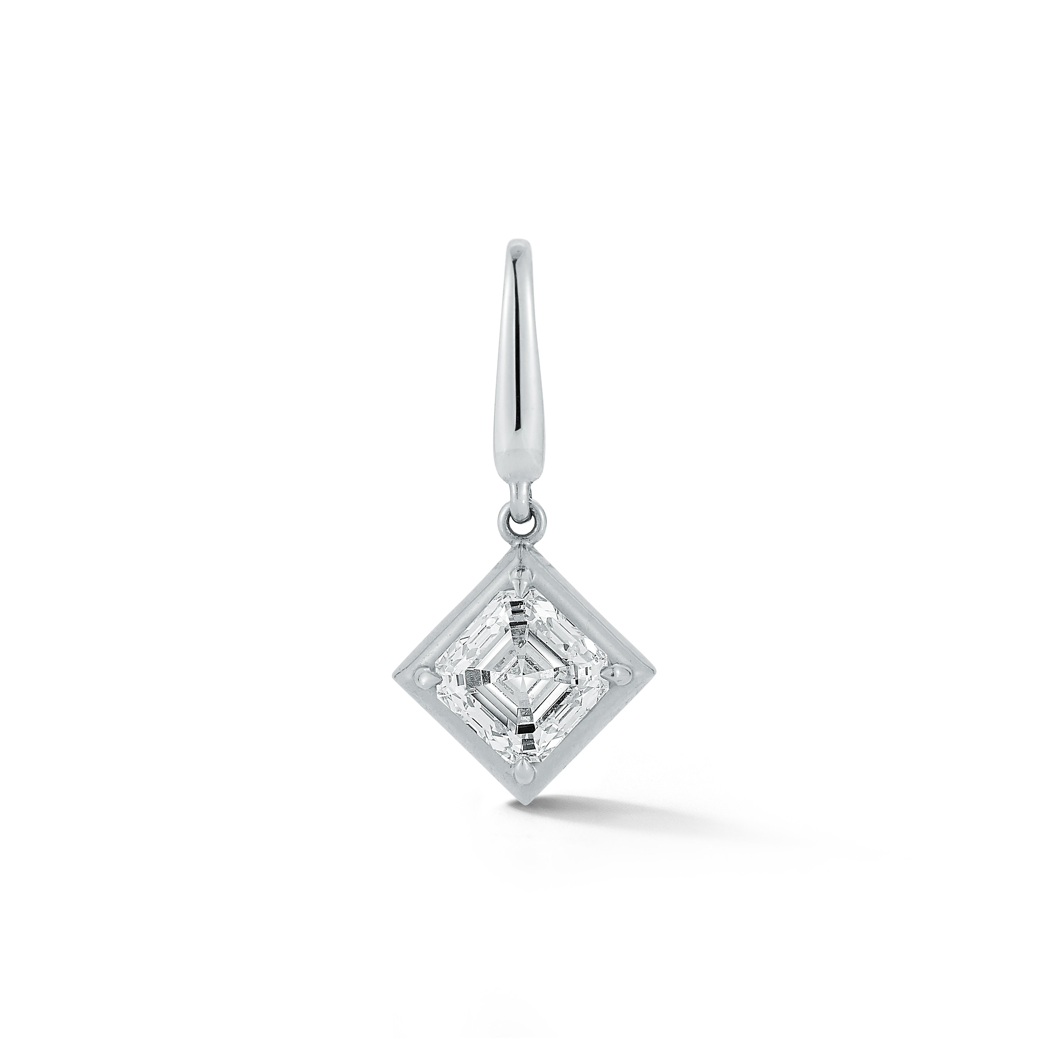 Asscher Shape Diamond Necklace
