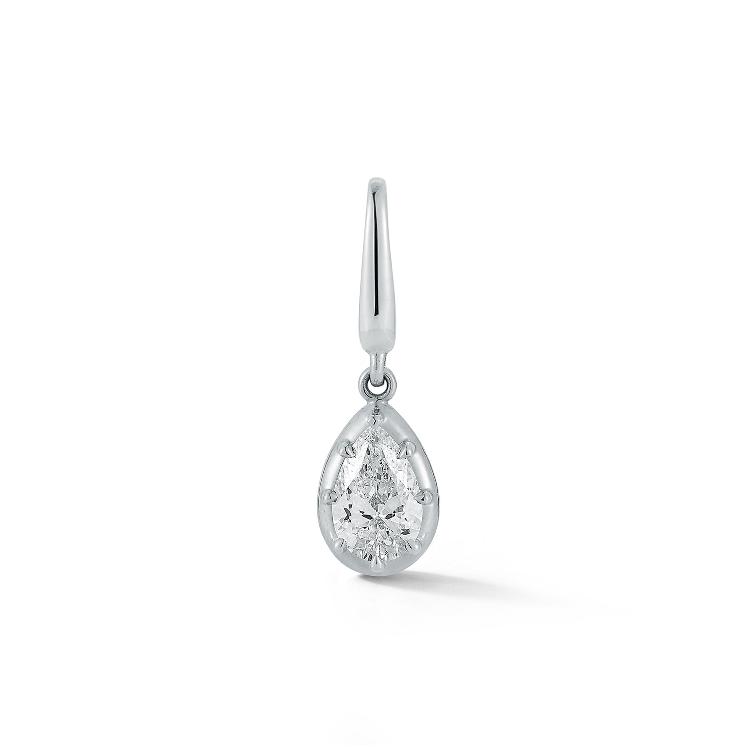 Pear bezel diamond white gold