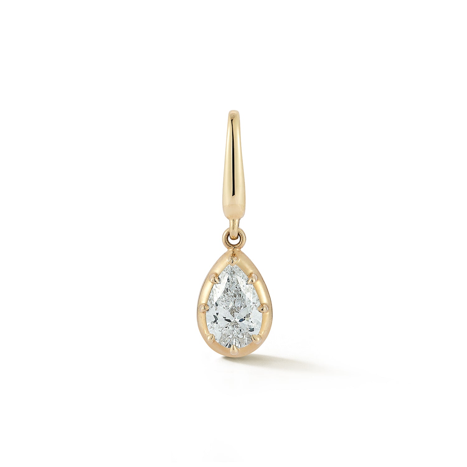 Pear bezel diamond yellow gold
