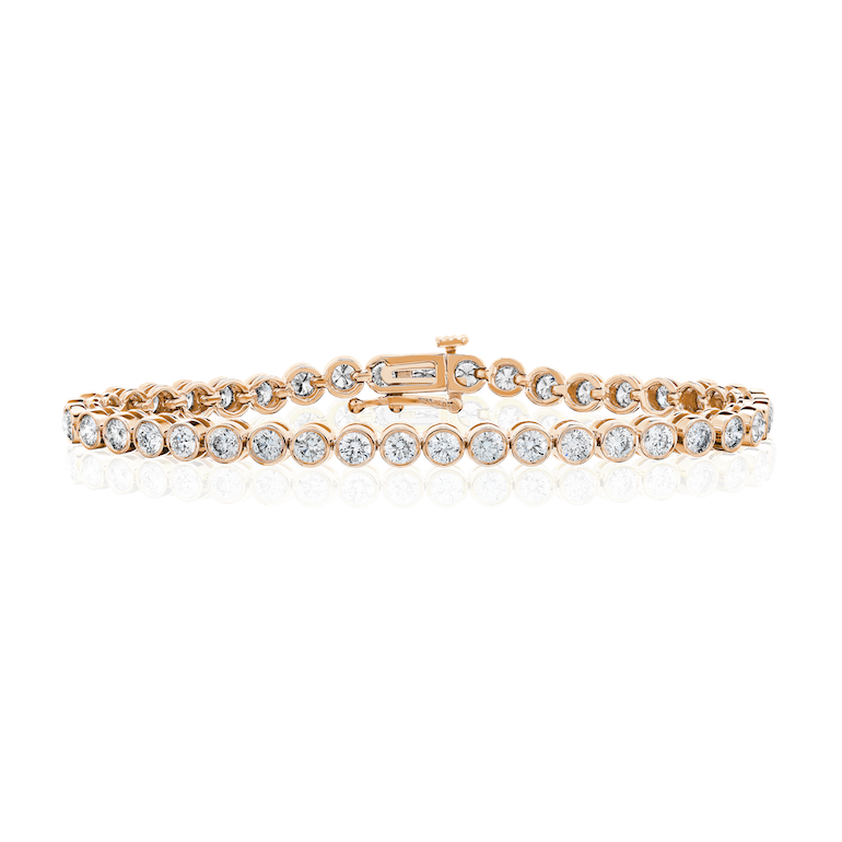 Bezel Diamond Tennis Bracelet - 4.50ctw