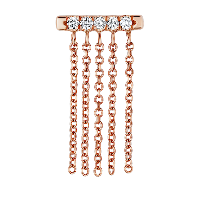 Diamond Bar with Fringe Earrings