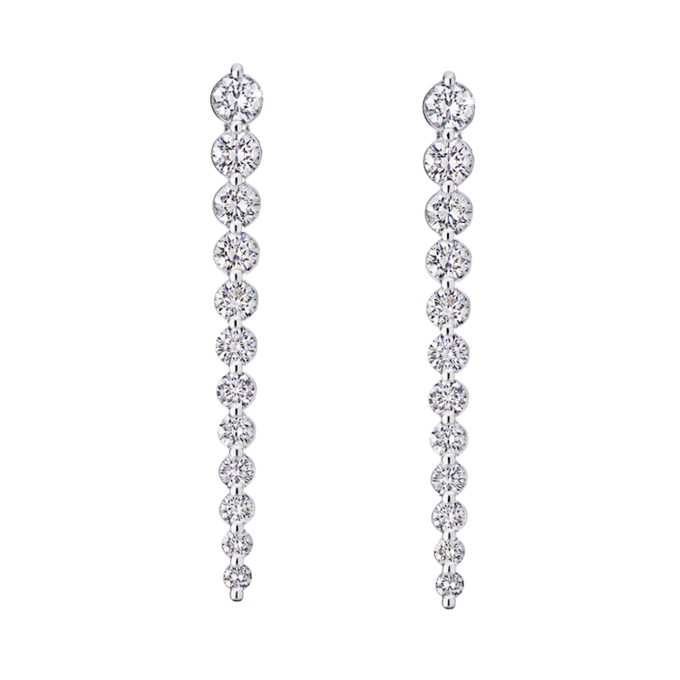 Graduated Diamond Earrings