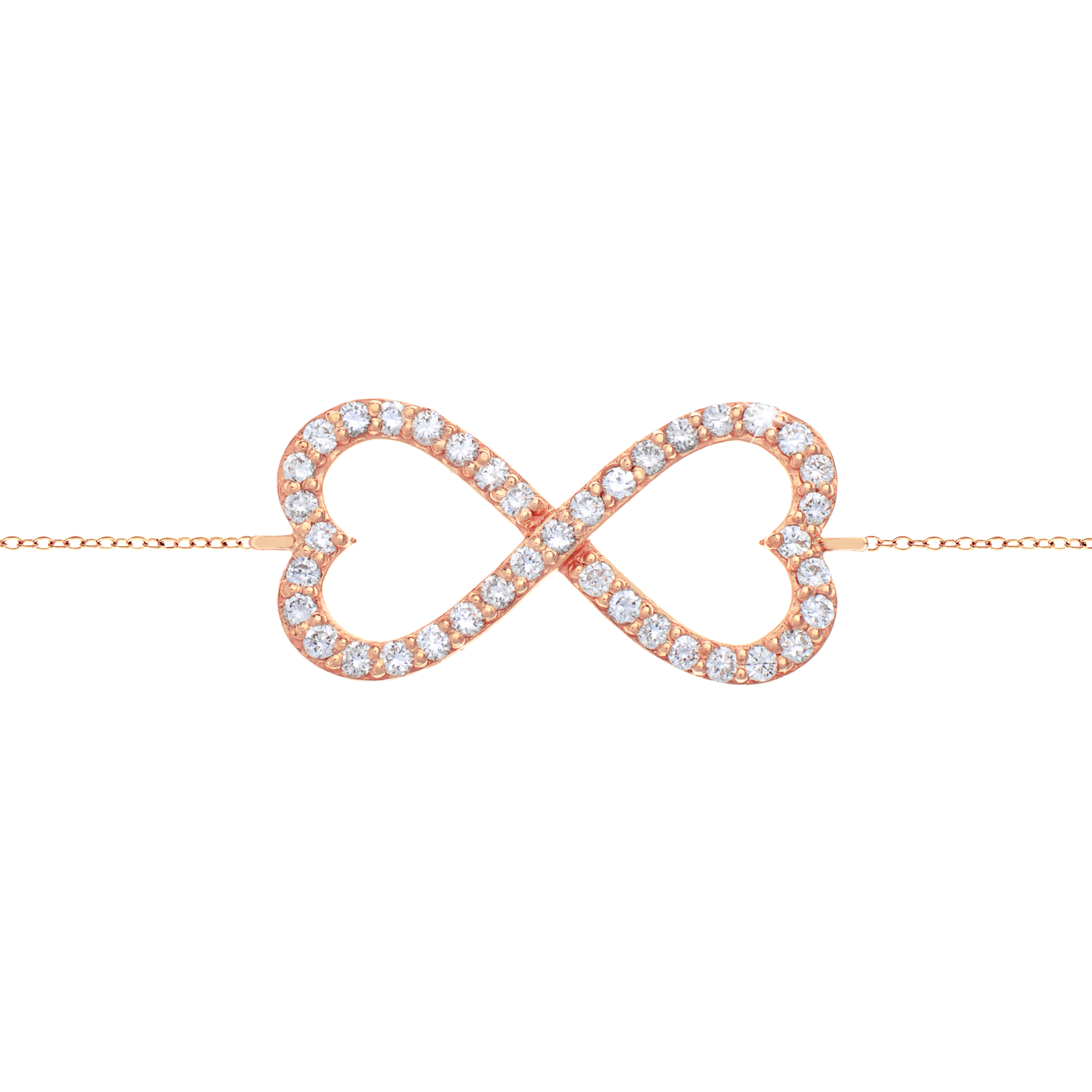 Infinity Heart Diamond Bracelet