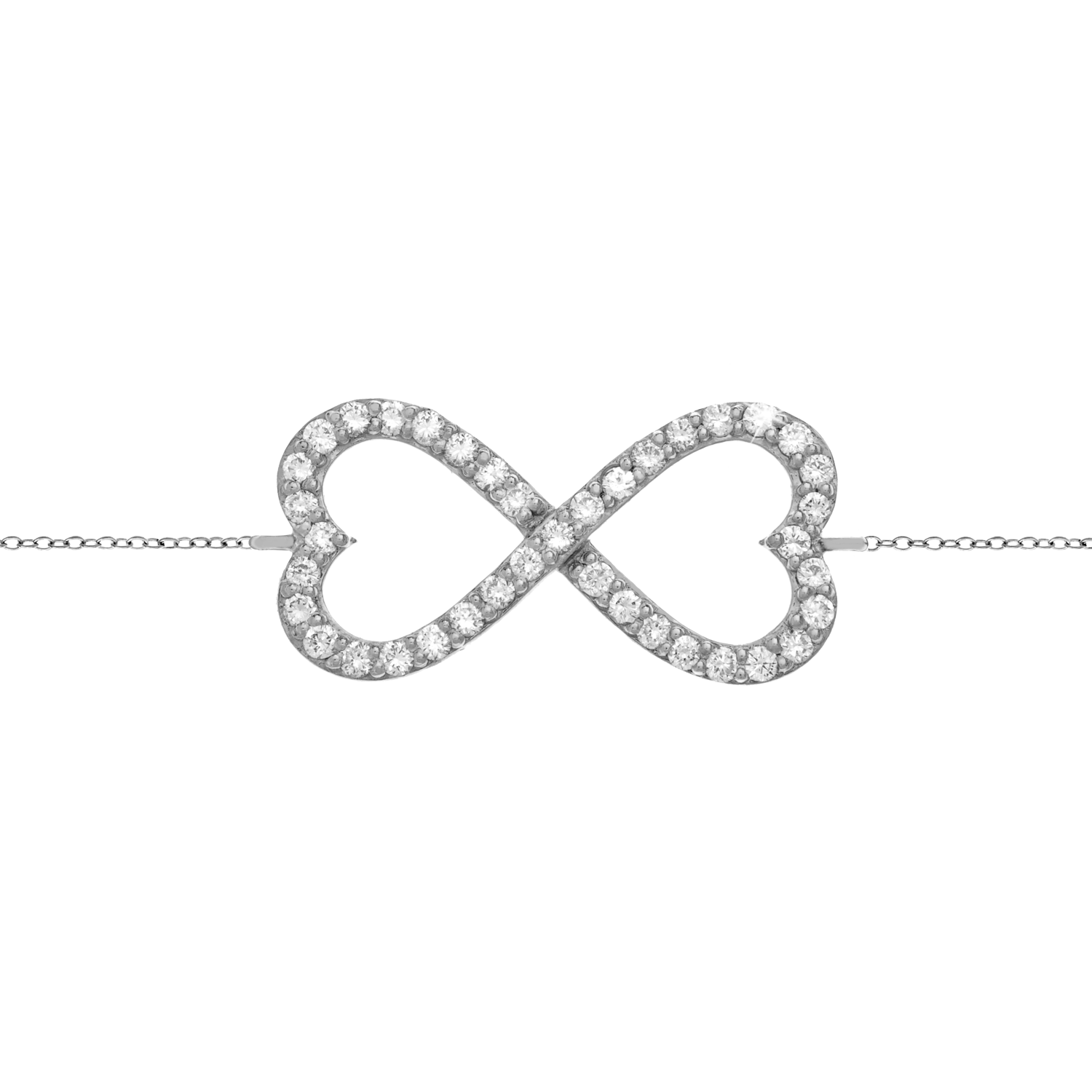 Infinity Heart Diamond Bracelet