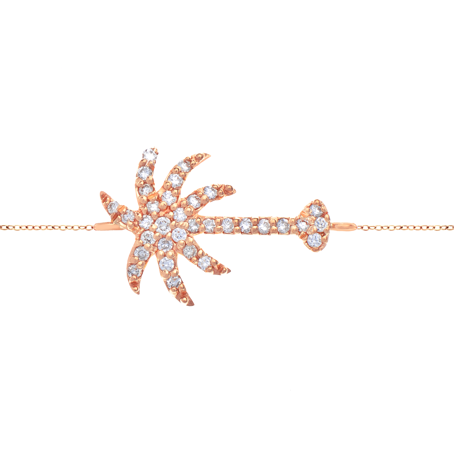 Palm Tree Diamond Bracelet