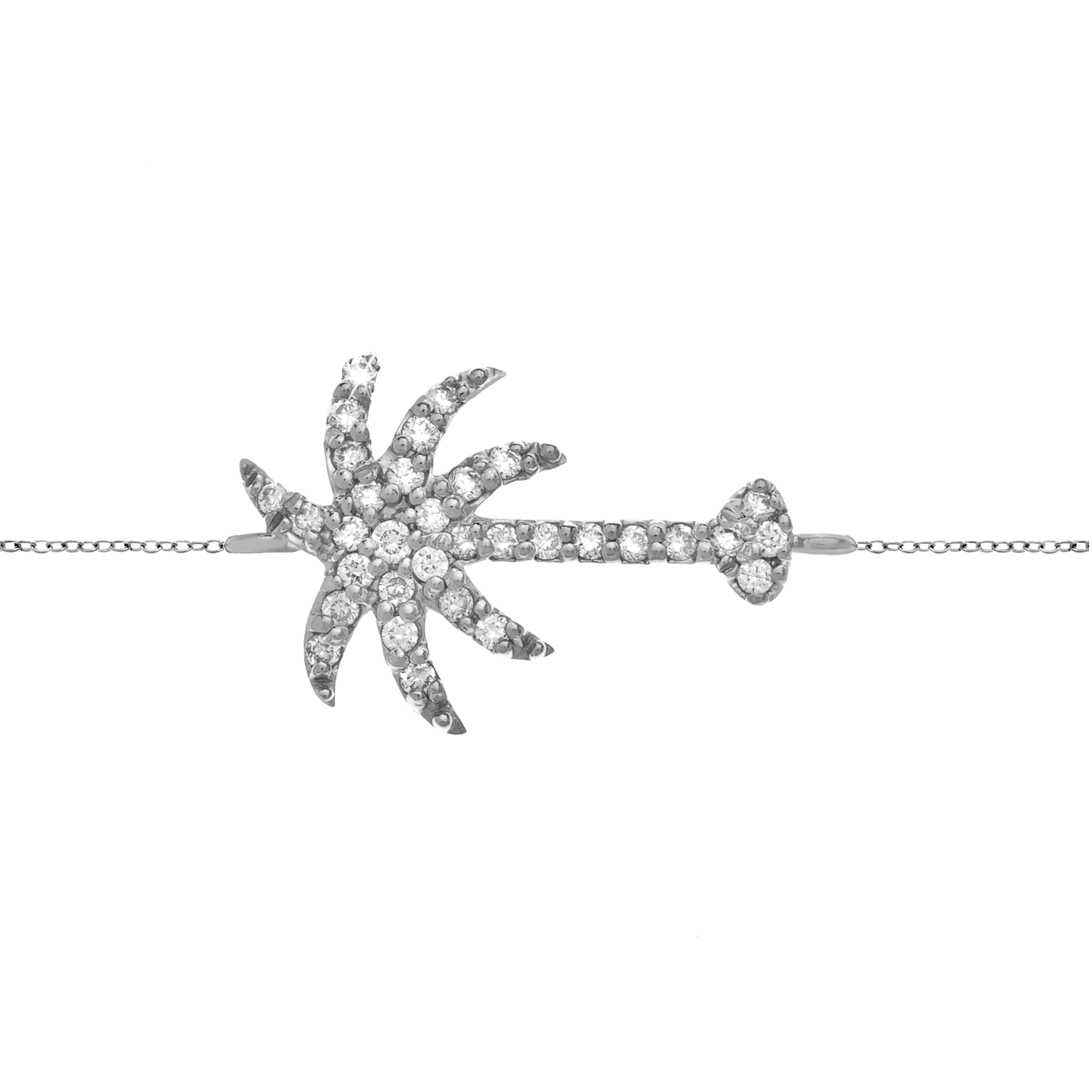 Palm Tree Diamond Bracelet