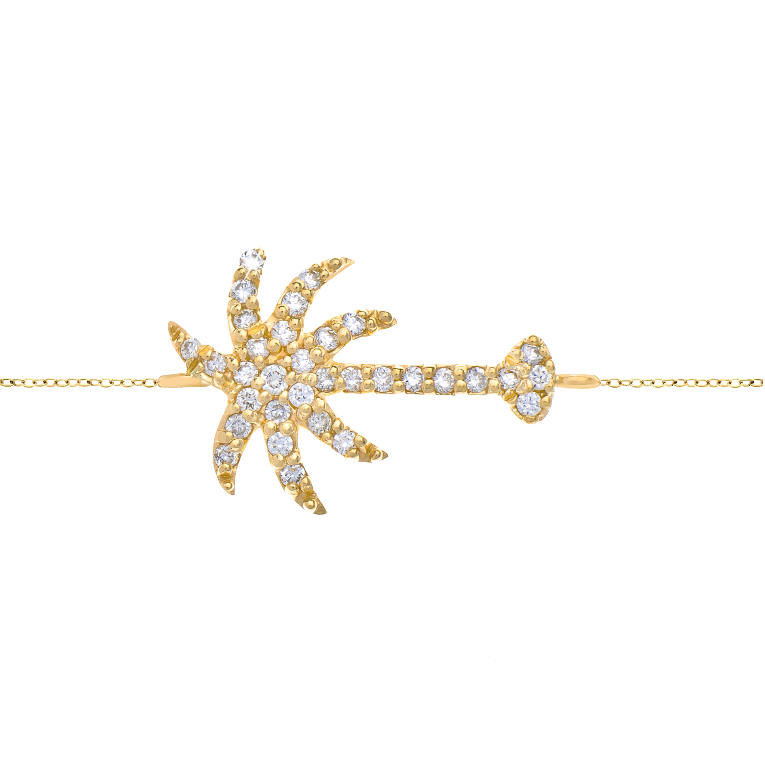 Palm Tree Diamond Bracelet