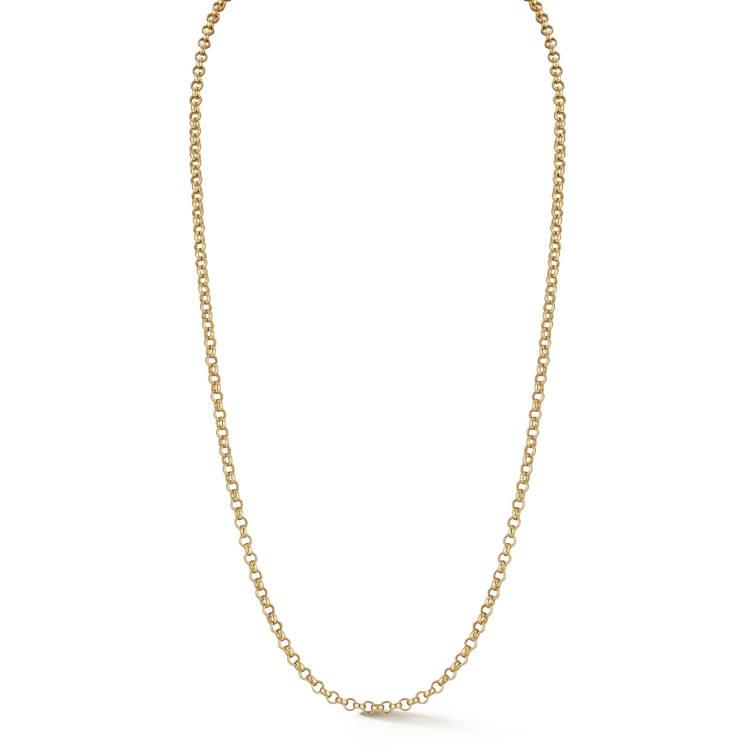 Solid Gold Rolo Chain Necklace