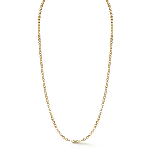 Solid Gold Rolo Chain Necklace
