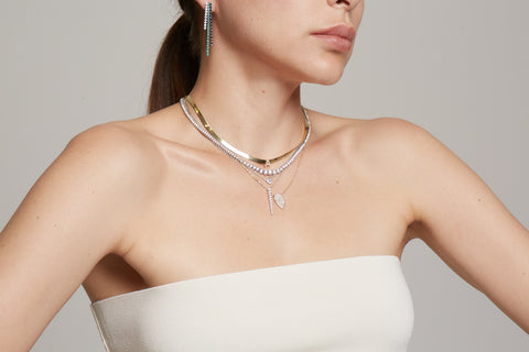 Diamond Pear Necklace