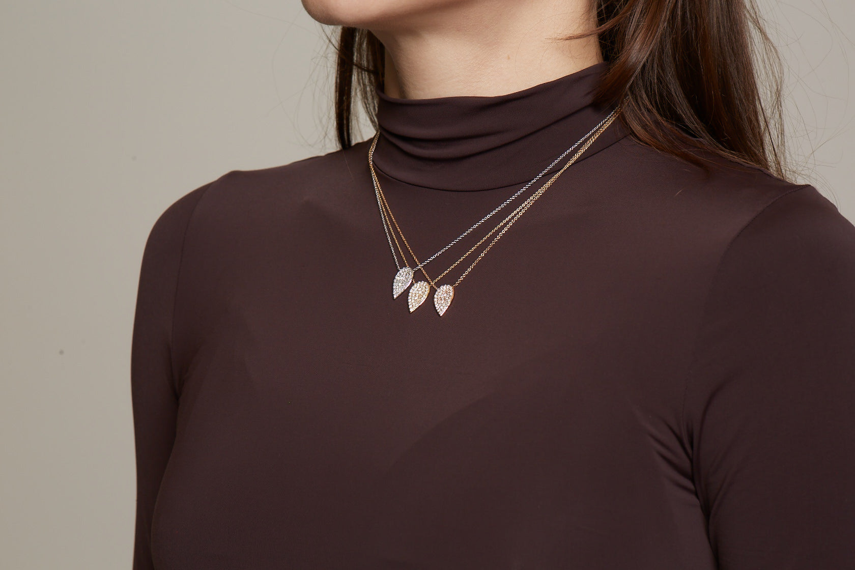Diamond Pear Necklace