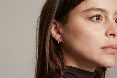 Mini Pear Diamond Earring Jackets