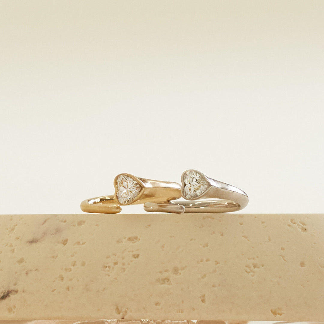 Heart Bezel Ring