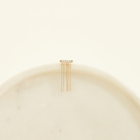 Diamond Bar with Fringe Earrings