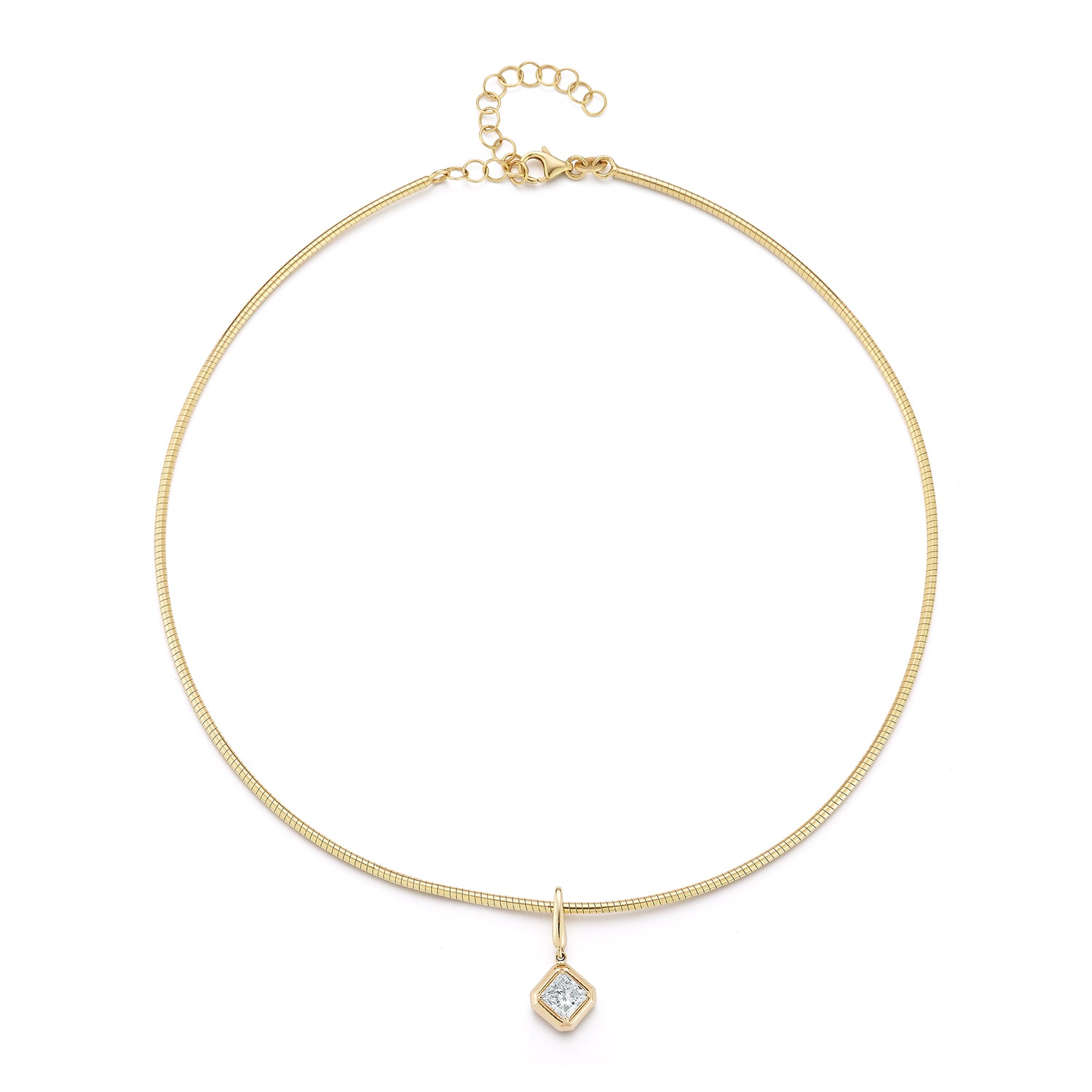 Solid Gold Wire Chain Necklace