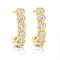 Diamond Bezel Semi Hoop Earrings