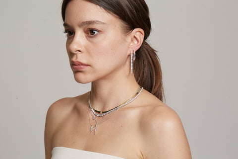 Diamond Hoop Earrings - 1