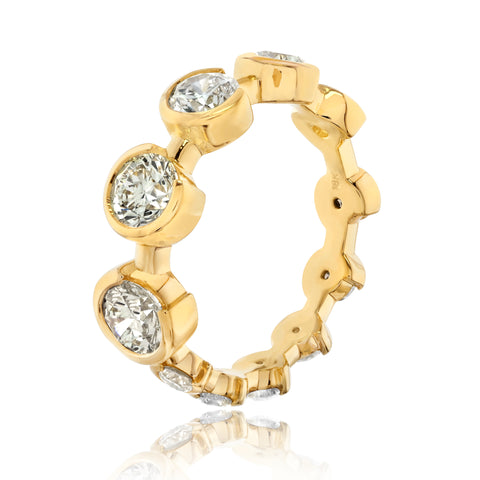 Semi Bezel Graduated Diamond Ring