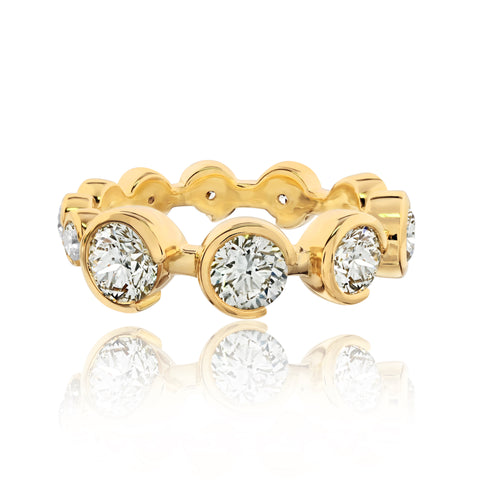 Semi Bezel Graduated Diamond Ring