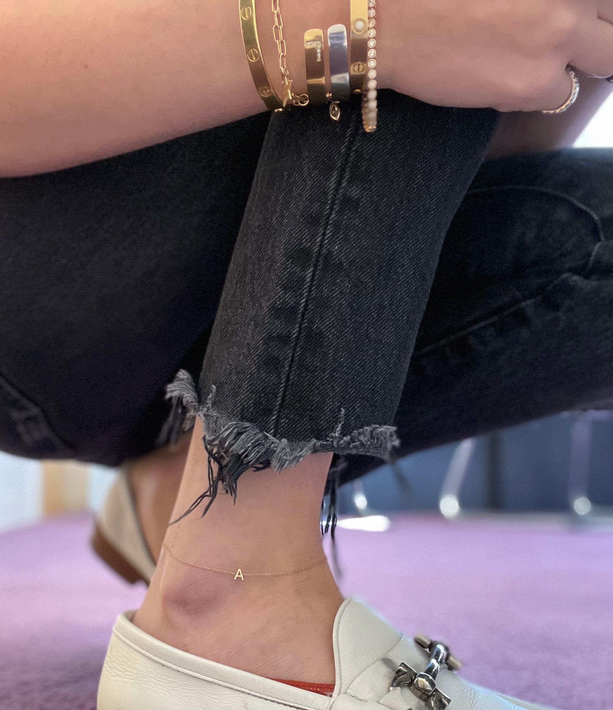 Mini Initial Anklet