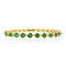 Semi-Bezel Graduated Bangle with Green Emeralds