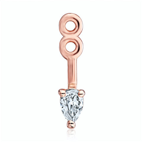Mini Pear Diamond Earring Jackets