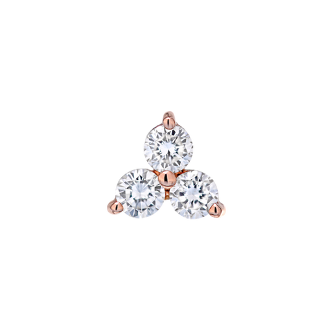 Mini Trio Diamond Stud Earrings