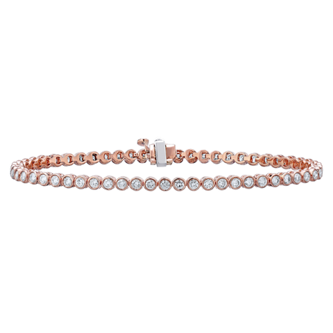 Bezel Diamond Tennis Bracelet - 2.50ctw