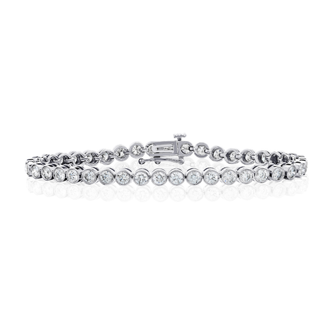 Bezel Diamond Tennis Bracelet - 4.50ctw