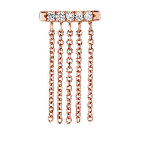 Diamond Bar with Fringe Earrings