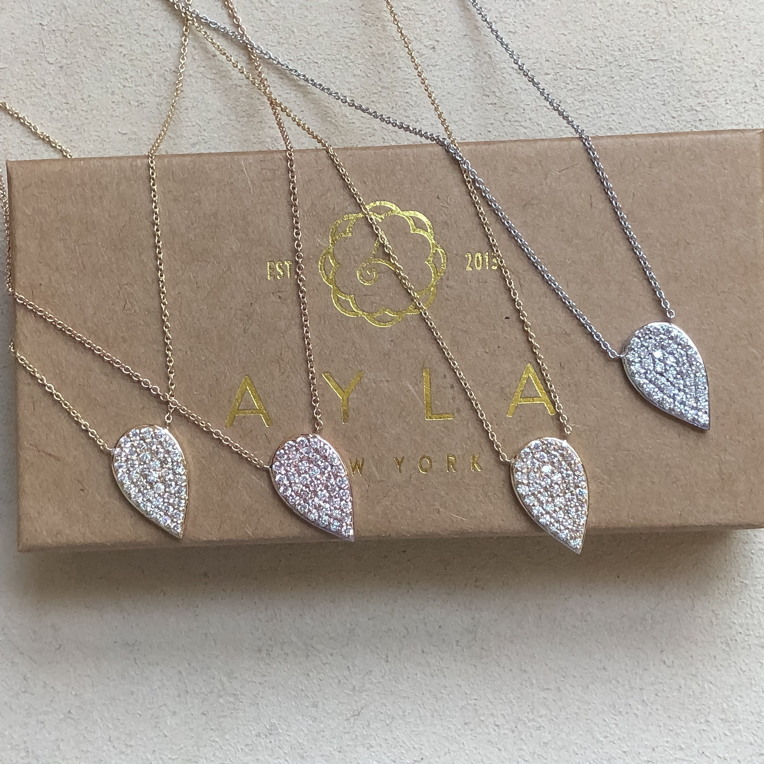 Diamond Pear Necklace