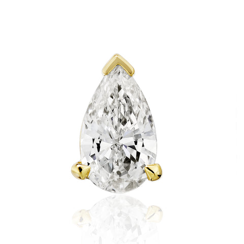 Diamond Stud Earrings - Pear