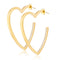 Gold Diamond Heart Hoop Earrings - Limited Edition
