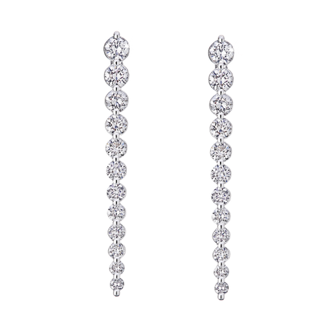 Graduated Diamond Earrings