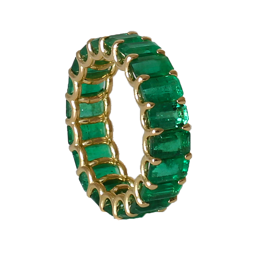 Green Emerald Eternity Band – AYLA NY