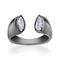 Marquise and Pear Open Bezel Ring