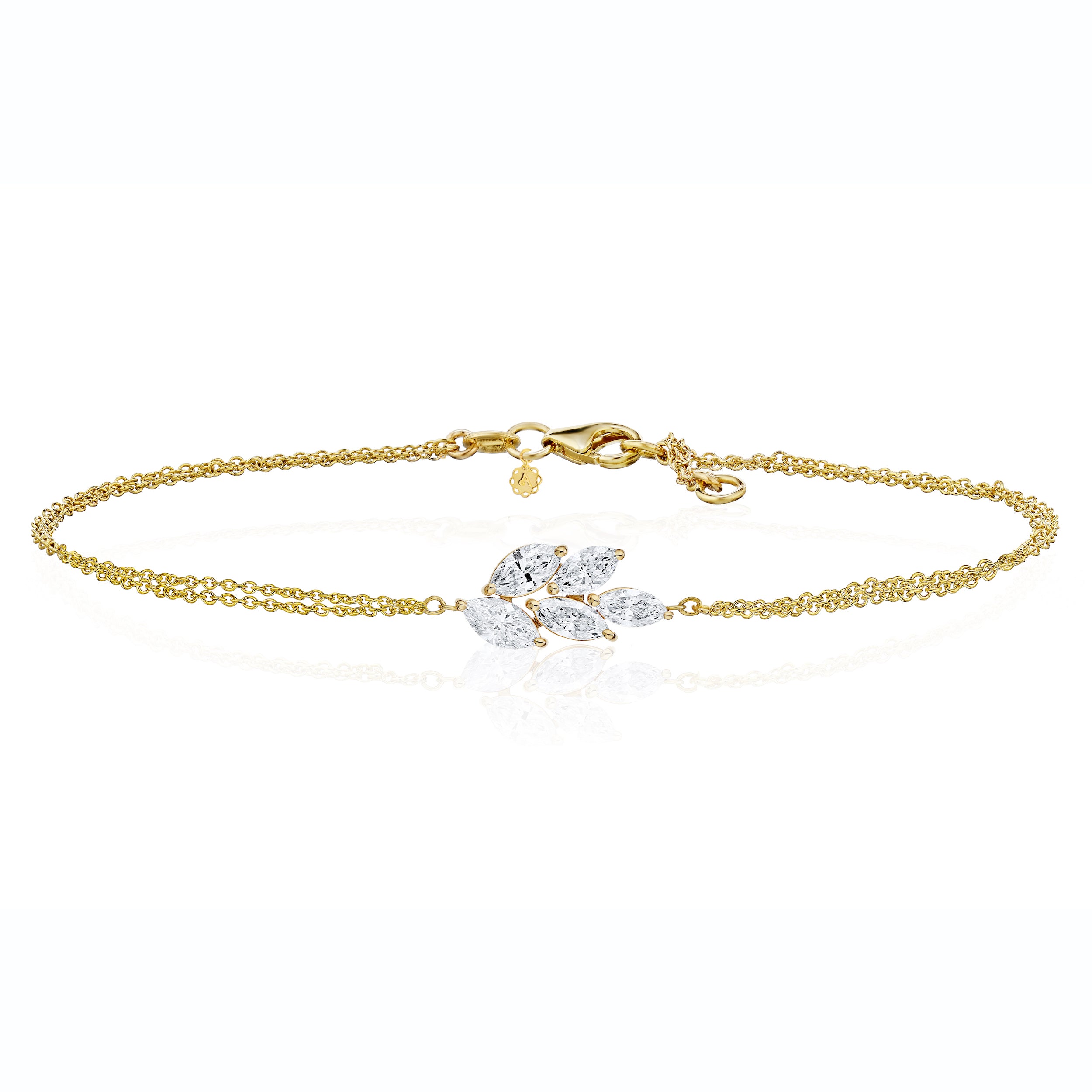 Marquise Diamond Cluster Bracelet