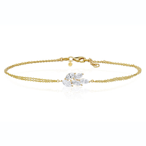 Marquise Diamond Cluster Bracelet