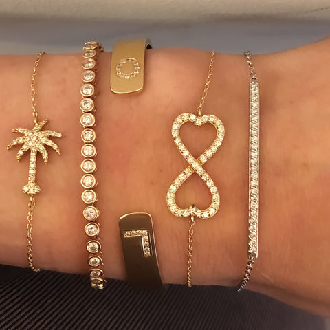 Palm Tree Diamond Bracelet