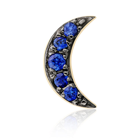 Sapphire Moon Stud Earrings