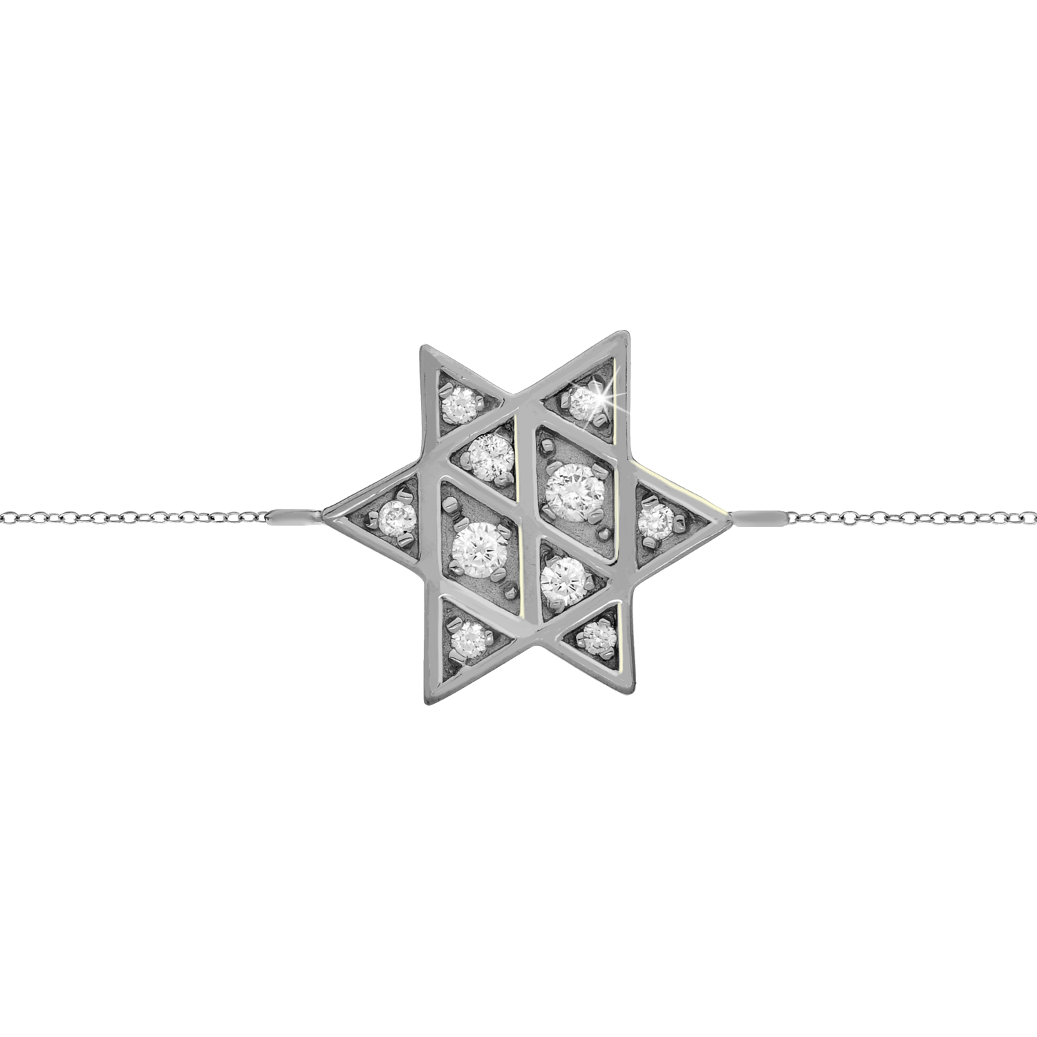 Star of David Diamond Bracelet