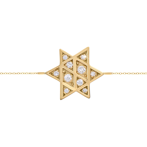 Star of David Diamond Bracelet