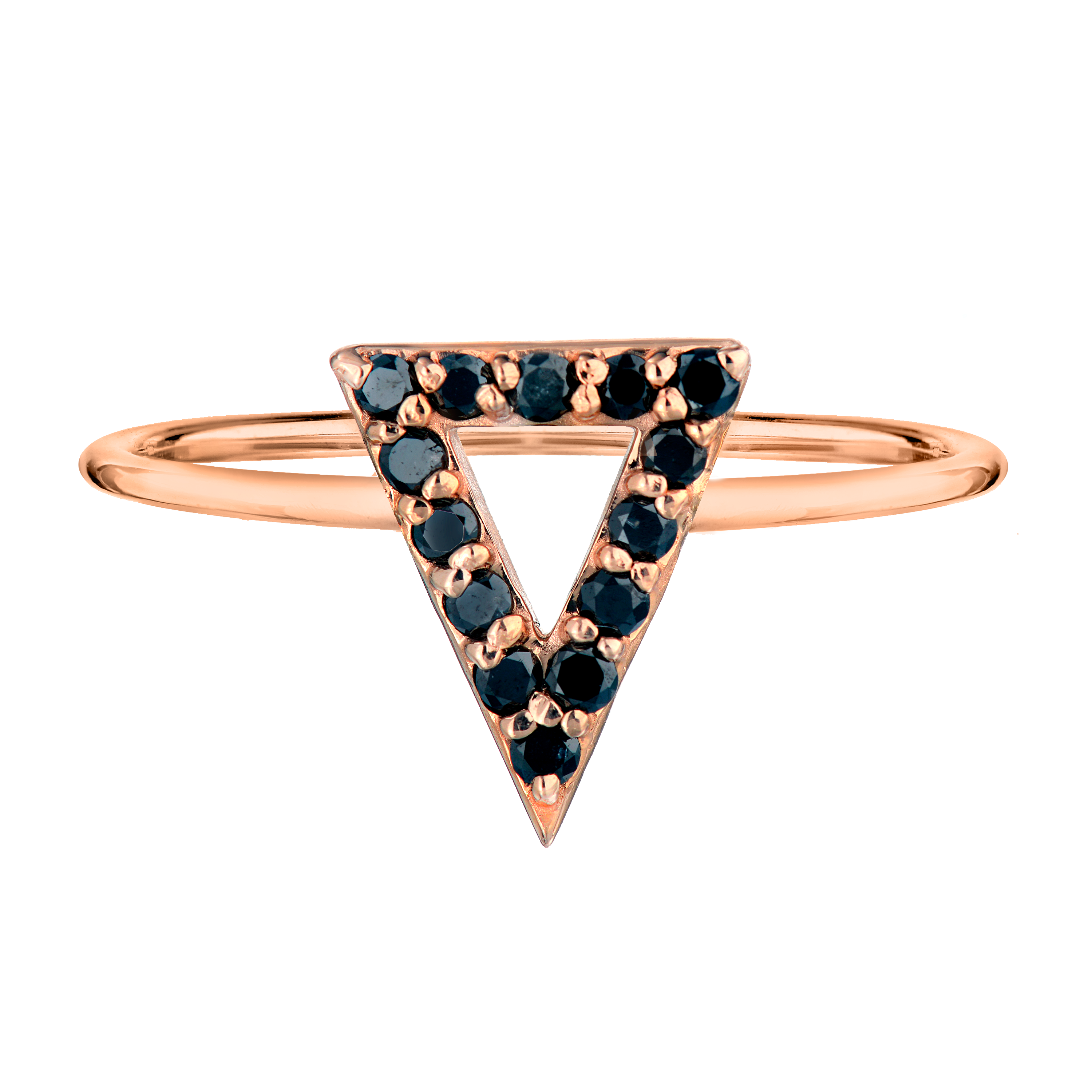 Triangle Ring - Black Diamond